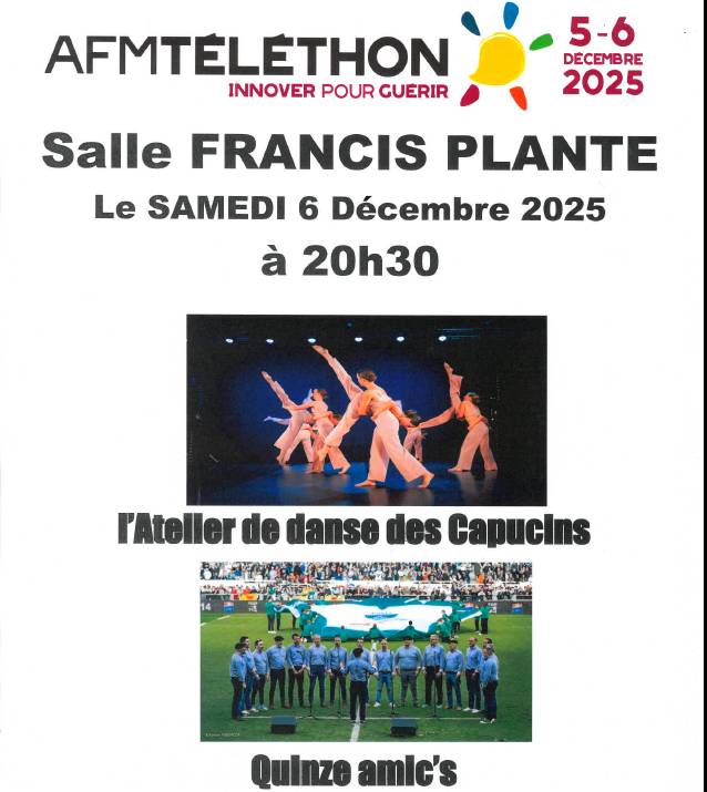 Téléthon Spectacle de danse et Concert