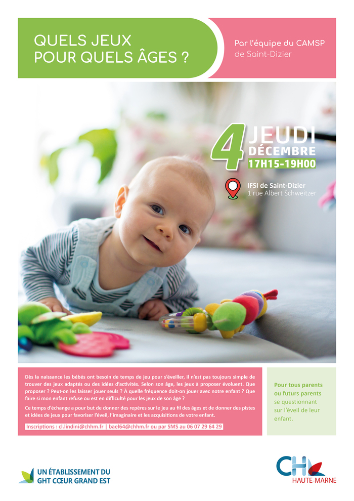 Temps d'échange : quels jeux pour quels âges ? IFSI Saint-Dizier Saint-Dizier