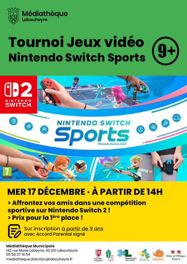 Tournoi Jeux Vidéo Nintendo Switch Sports