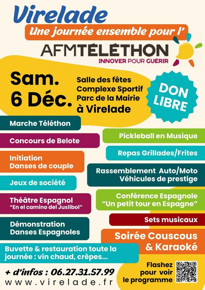 Une Journée Ensemble pour l'AFM Téléthon Salle des fêtes Virelade Virelade