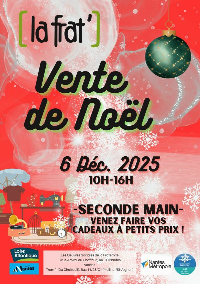 Vente de Noël Les Oeuvres Sociales de la Fraternité2 magasins seconde main « Véti » et « Bri