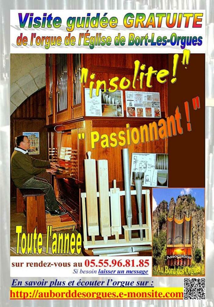 Visite guidée de l’orgues de l’église de bort-Les-orgues Bort-Les-Orgues Bort-les-Orgues