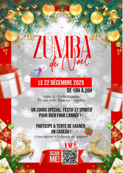 Zumba de Noël Pôle associatif Félix Thomas