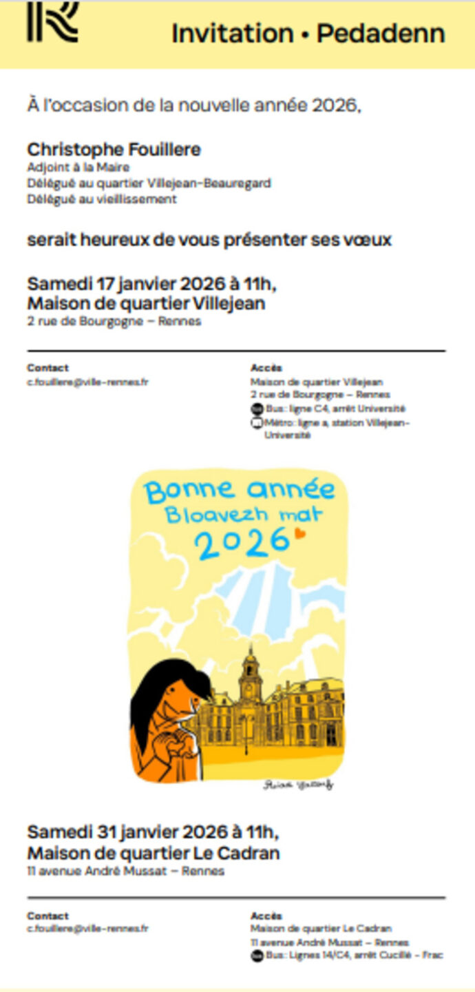 Vœux de la nouvelle année Christophe Fouillère Le Cadran