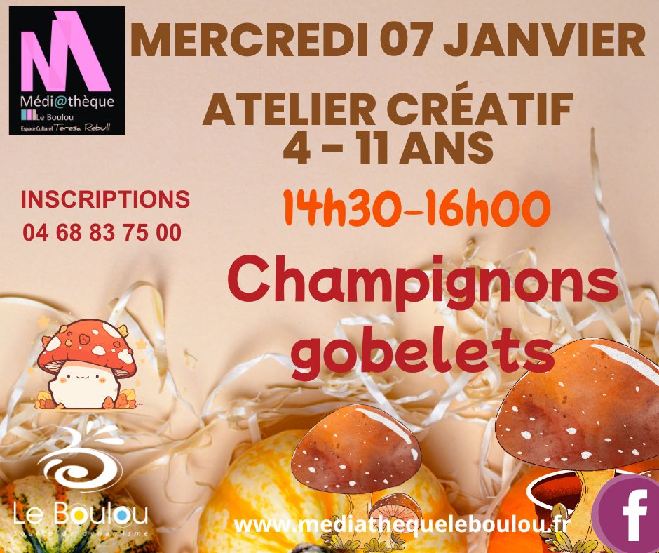 ATELIER CRÉATIF ÉCORESPONSABLE CHAMPIGNONS GOBELETS