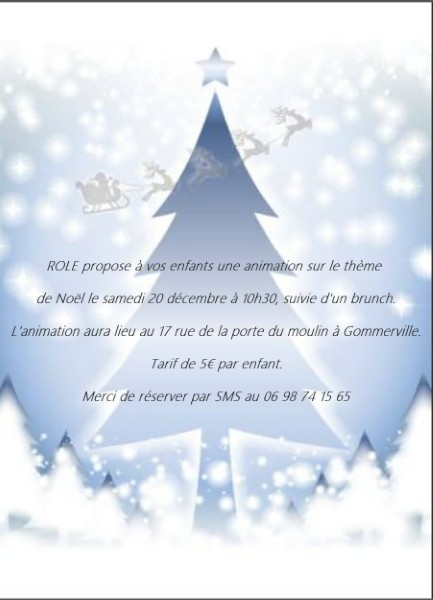 Atelier de Noël pour enfants animation et brunch