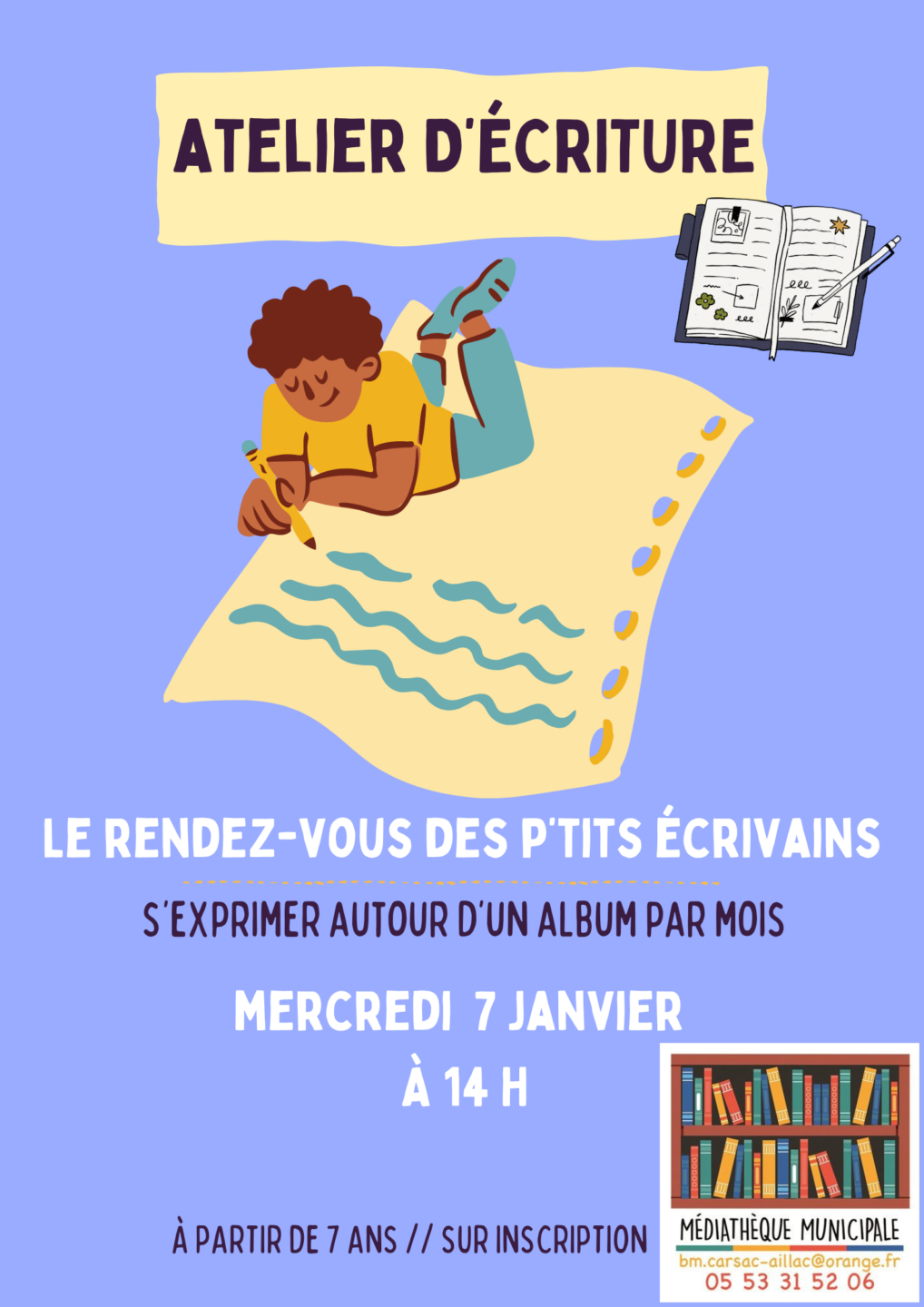 Atelier d'écriture [Médiathèque de Carsac]