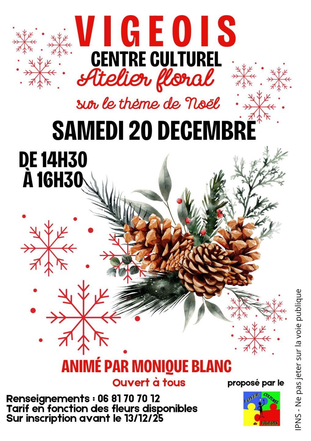 Atelier floral de Noël