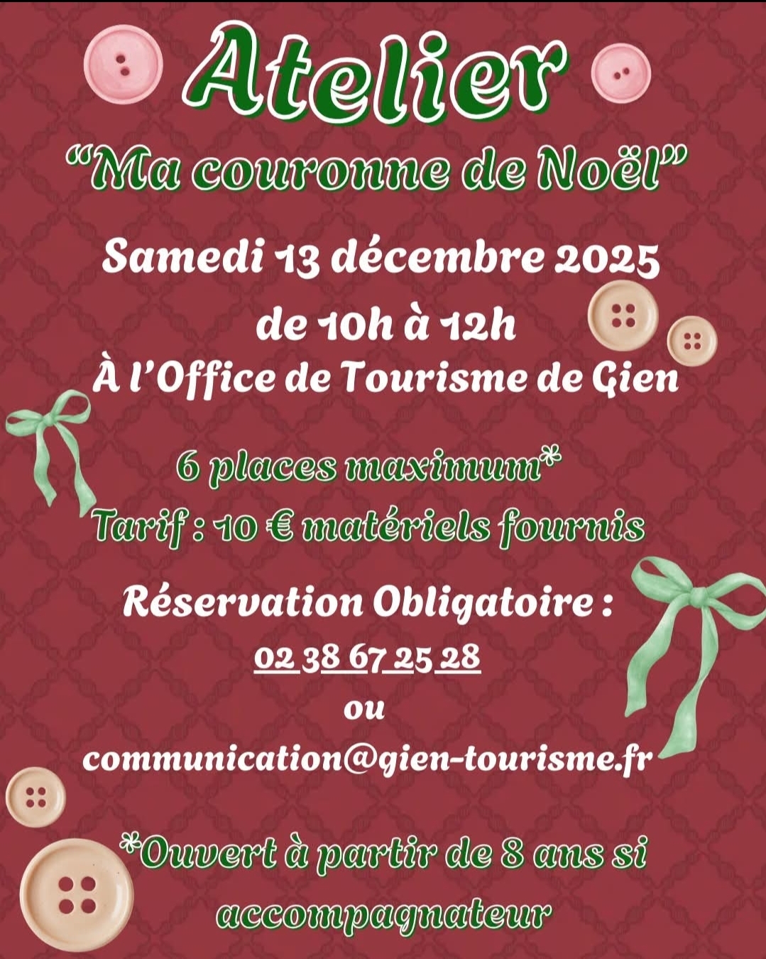 Atelier Ma couronne de Noël