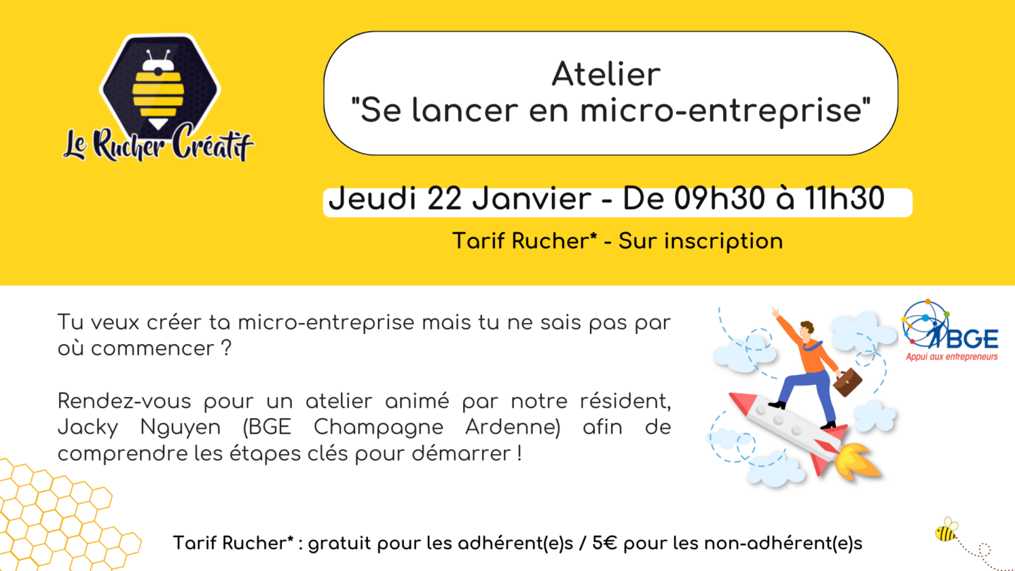 Atelier Se lancer en micro-entreprise