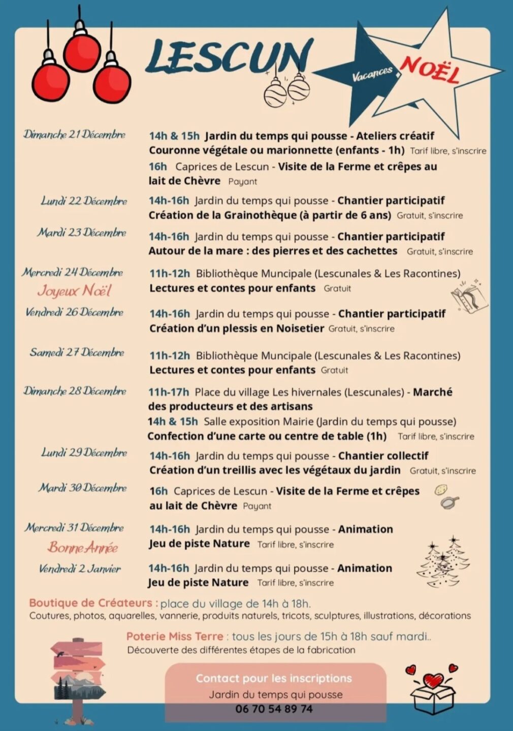 Ateliers créatifs confection d'une carte ou centre de table