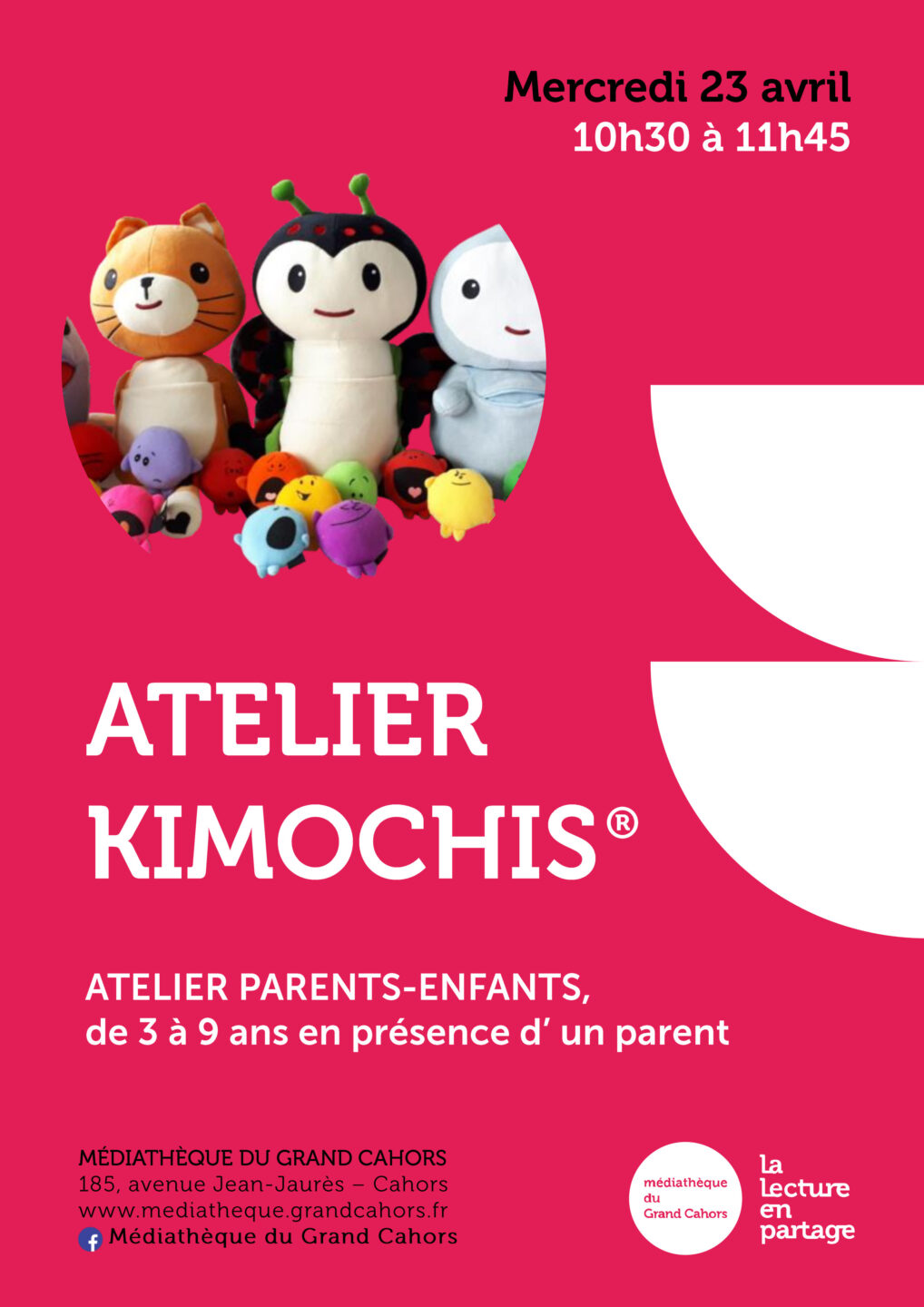 Ateliers Kimochis à la Médiathèque de Cahors