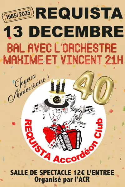 Bal musette 40 ans du Réquista Club Accordéon