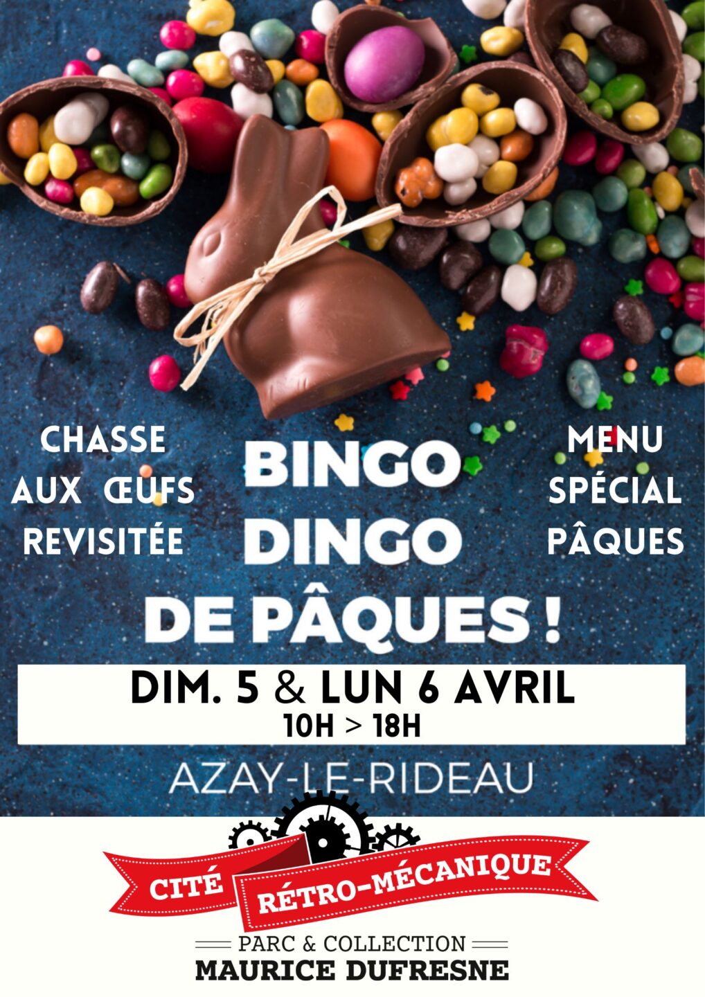 Bingo-Dingo de Pâques Chasse aux œufs revisitée à la Cité Rétro-mécanique + Menu spécial Pâques
