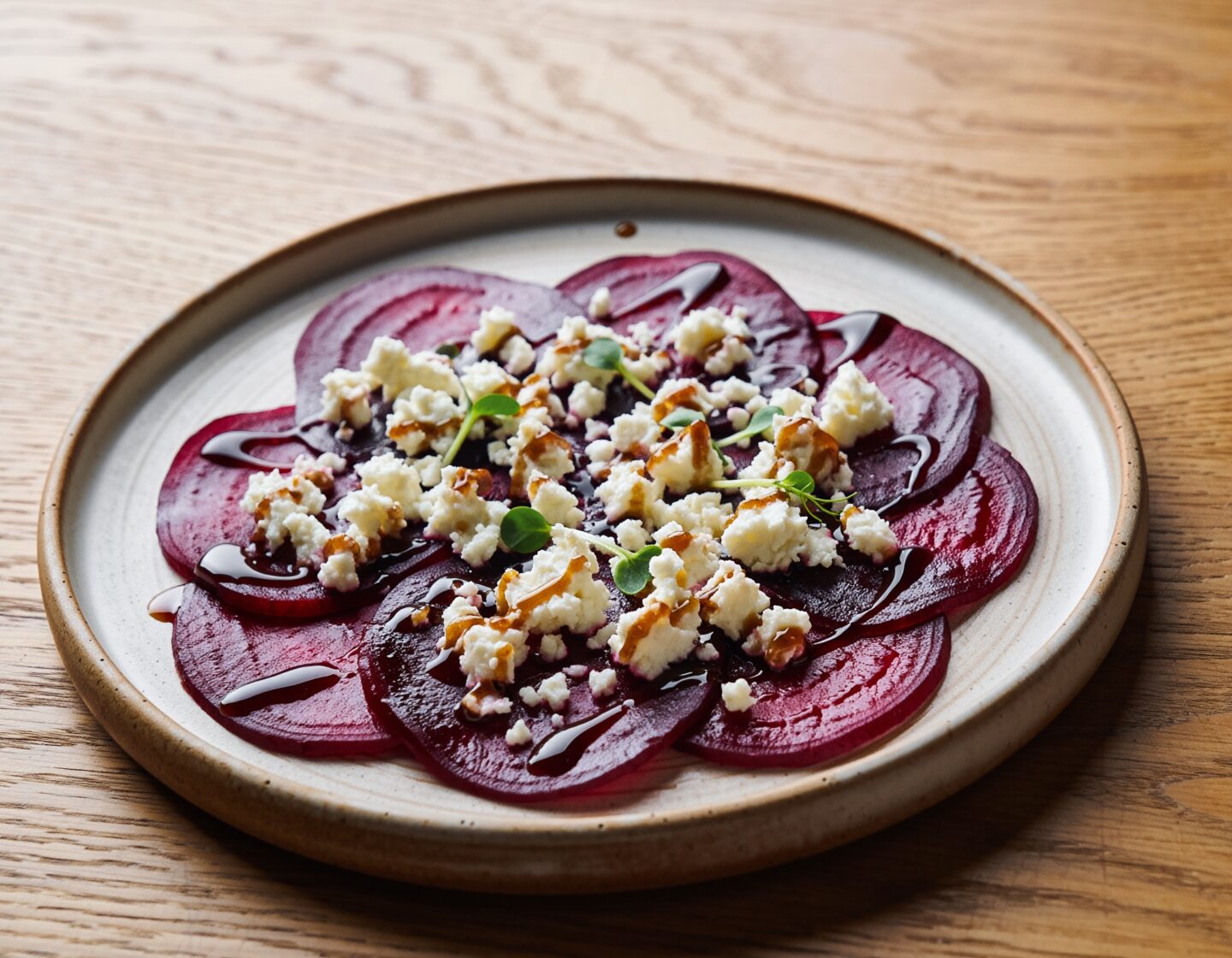 carpaccio de betteraves rôties