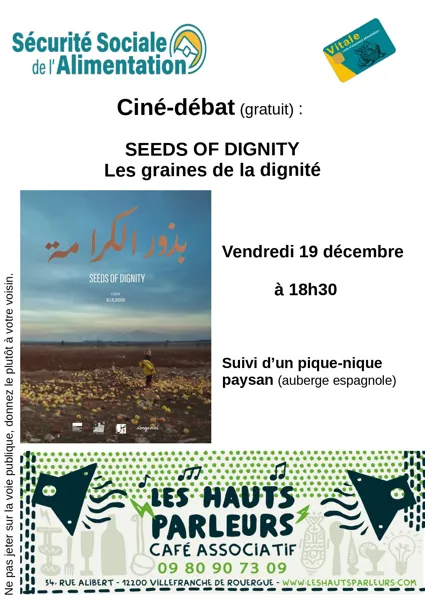 Ciné-débat aux Hauts-Parleurs Seeds of dignity