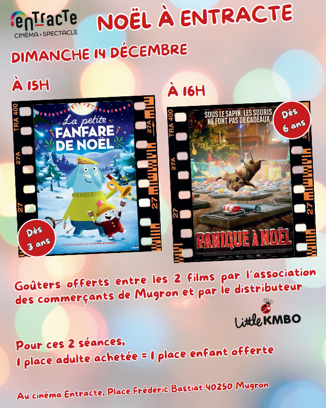 Ciné famille Noël à Entracte 2025