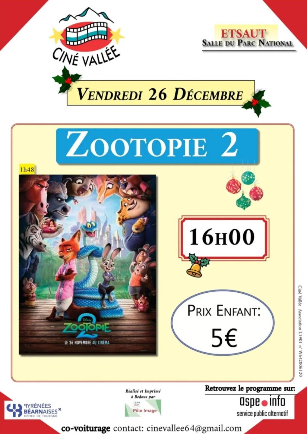 Ciné vallée Zootopie 2