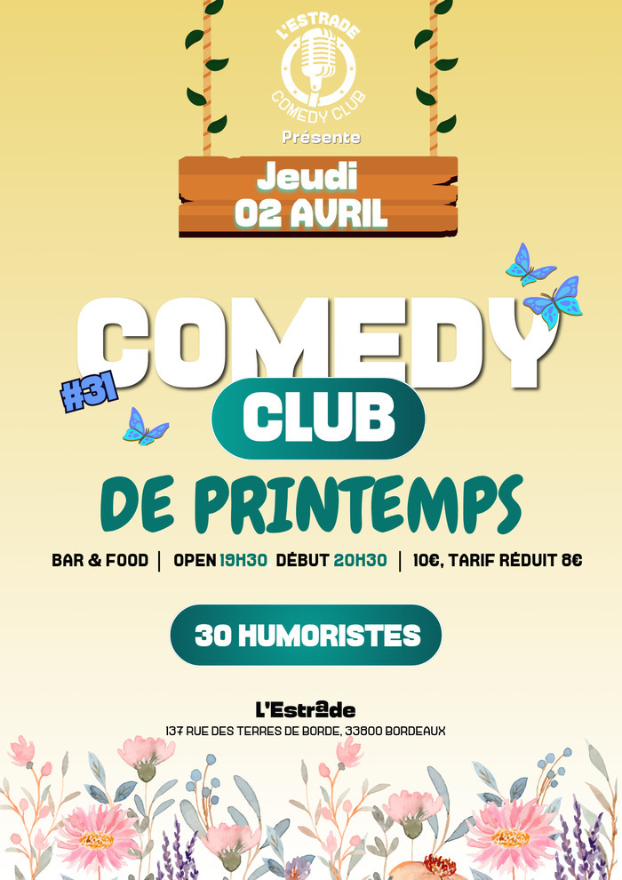 Comedy Club de Printemps l'Estrade Bordeaux