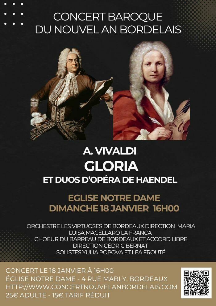 Concert baroque du nouvel an bordelais eglise notre dame Bordeaux