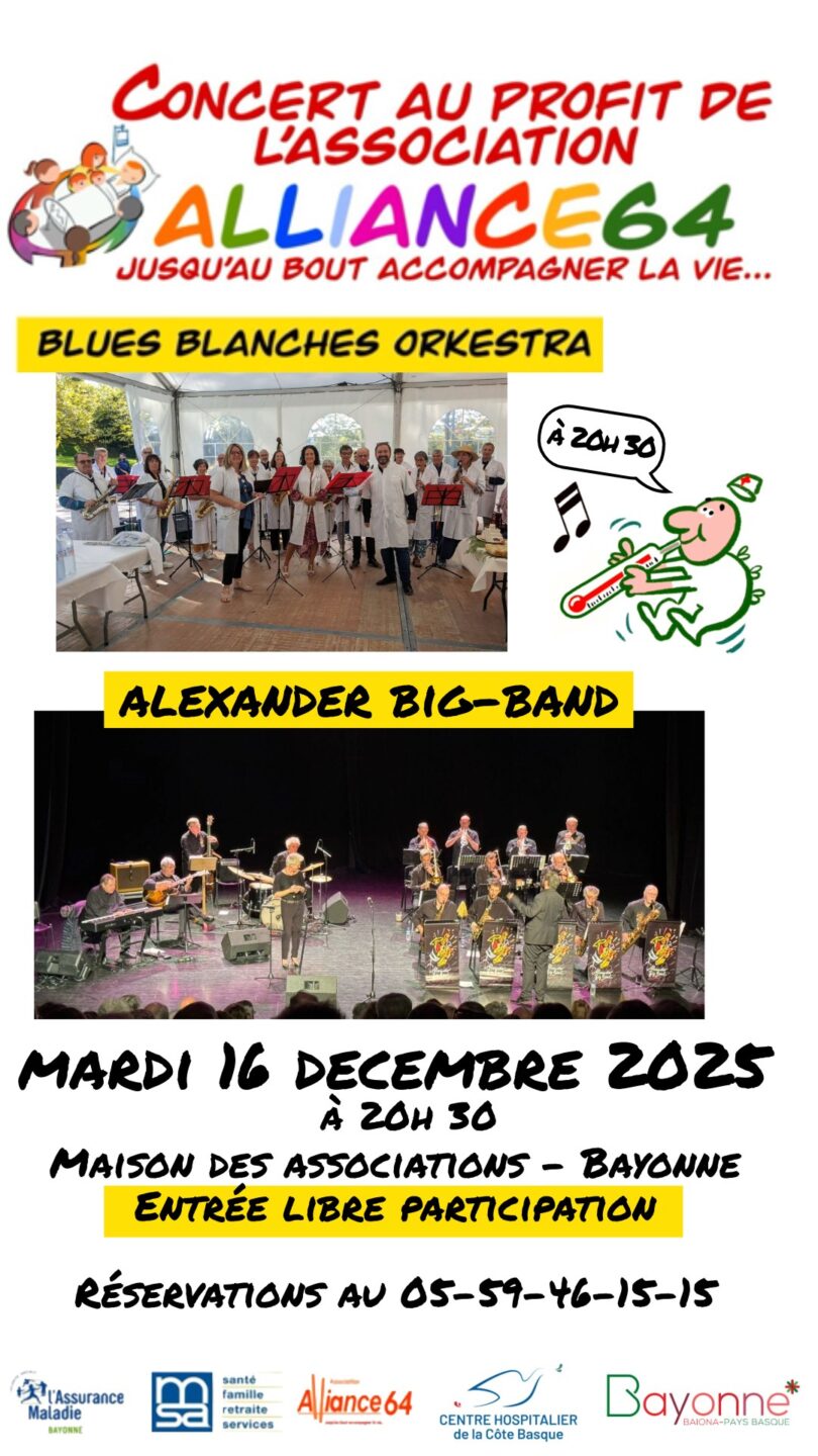 Concert caritatif Blues Blanches Orkestra et Alexander big-band