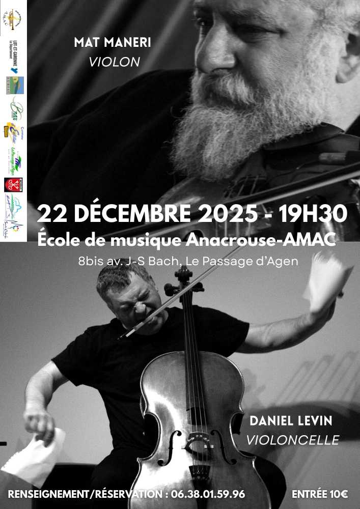 Concert de musique improvisée Mat Maneri et Daniel Levin