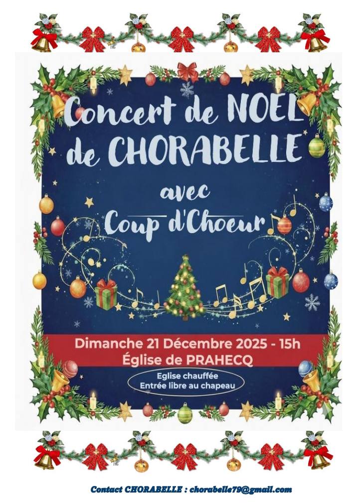 Concert de Noël de Chorabelle à Prahecq