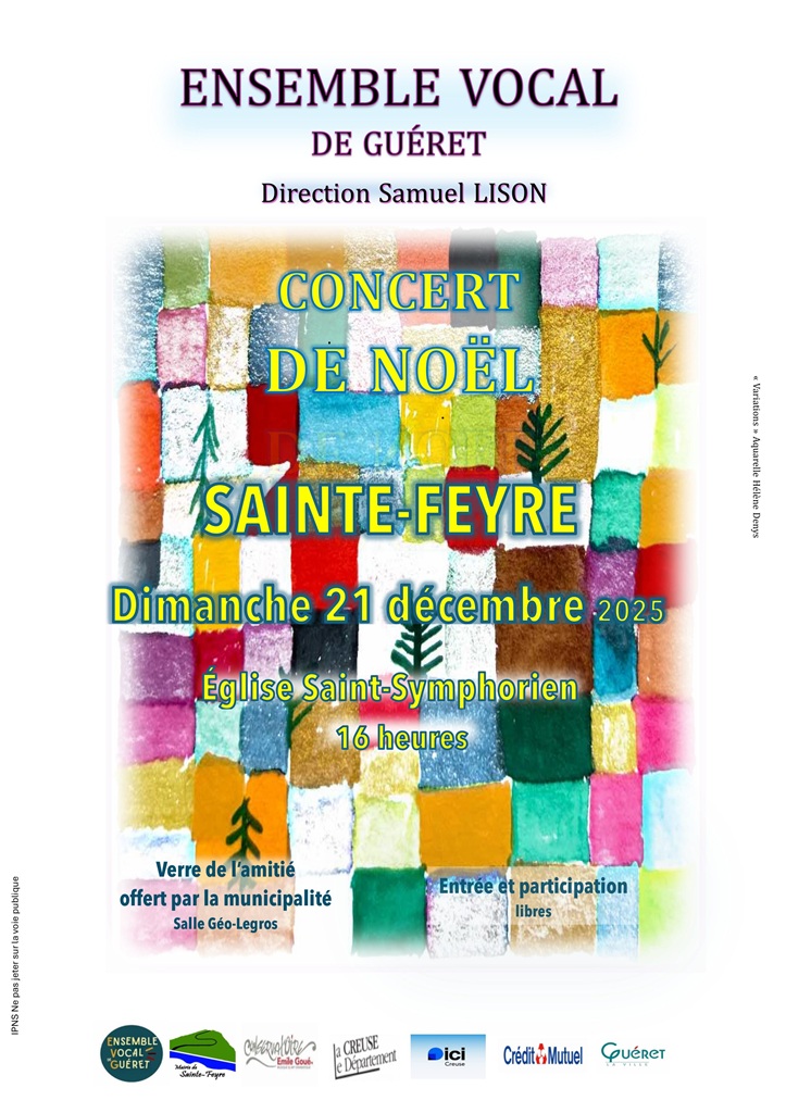 Concert de Noël de l'Ensemble Vocal de Guéret