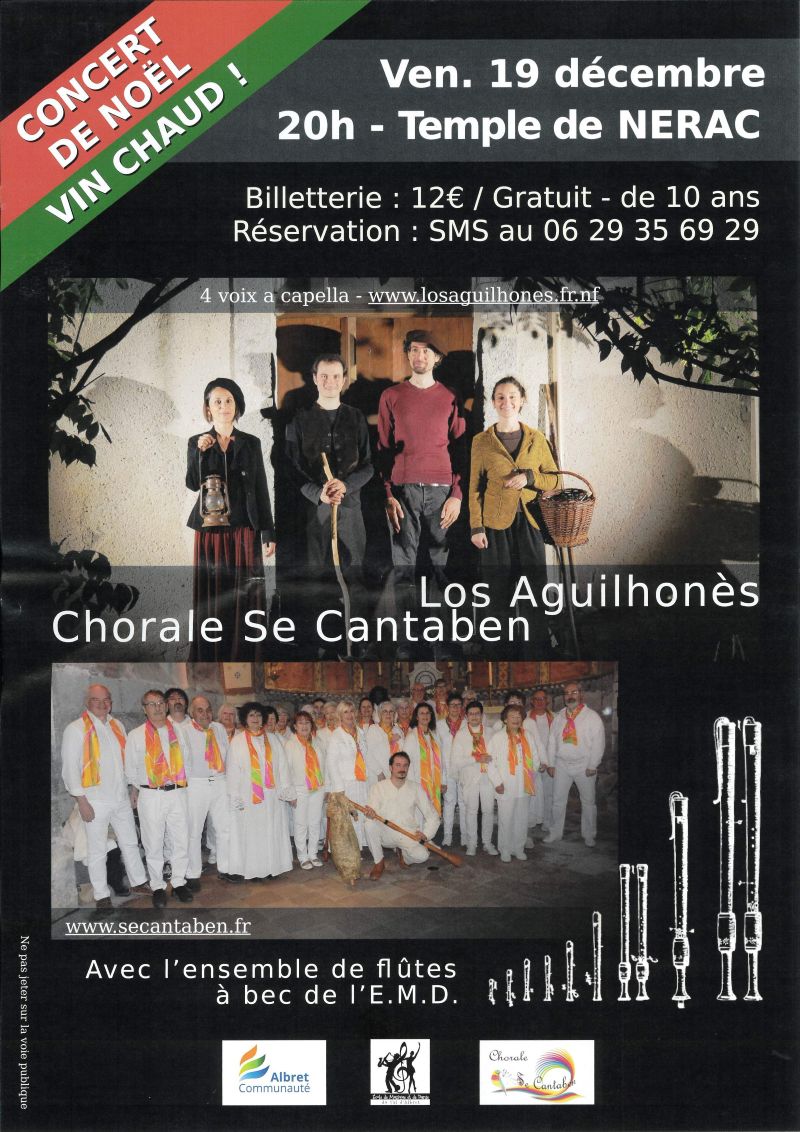 Concert de Noël des chorales Los Aguilhonès et Se Cantaben