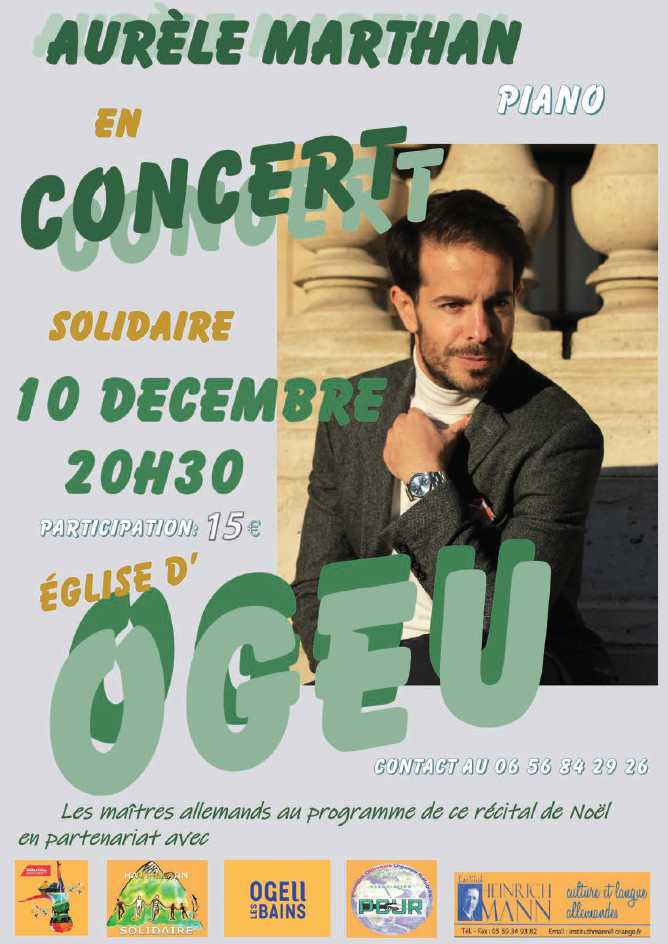 Concert solidaire Aurèle Marthan au piano