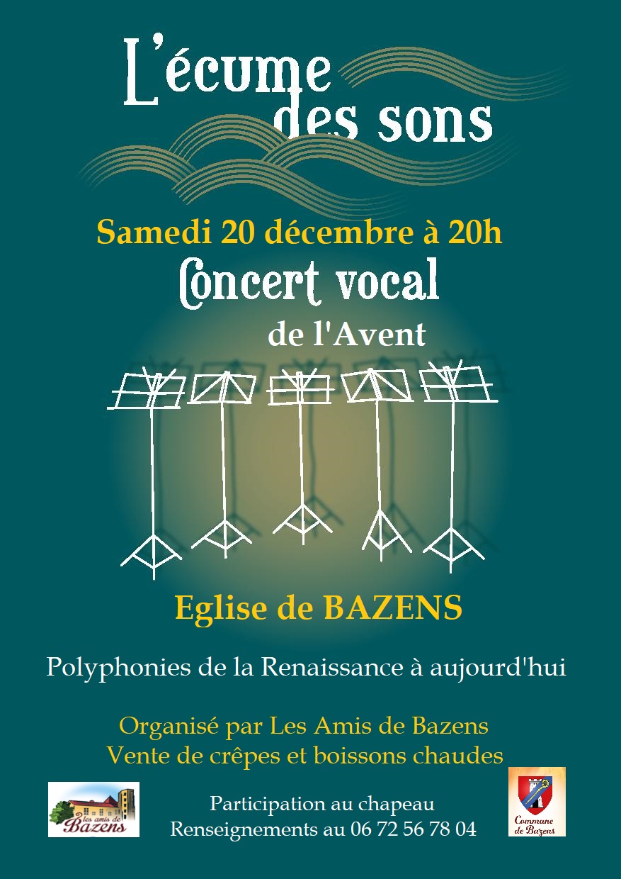 Concert vocal de l’Avent L'écume des sons