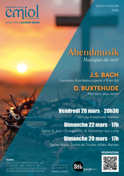 Concerto brandebourgeois J.S. Bach / Membra Jesu Nostri D. Buxtehude Temple Protestant - Eglise Réformée