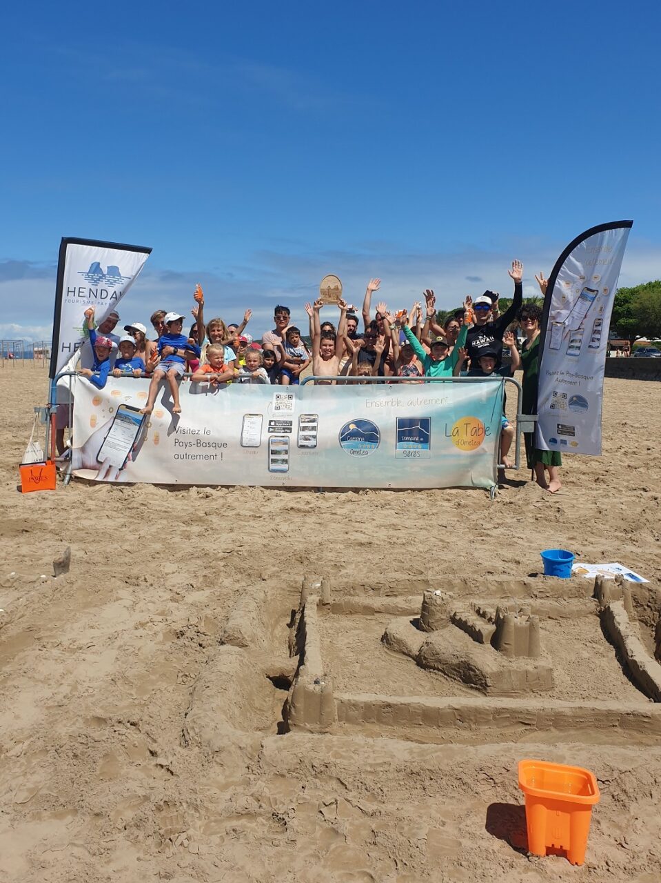 Concours de châteaux de sable Camping Ametza Hendaye
