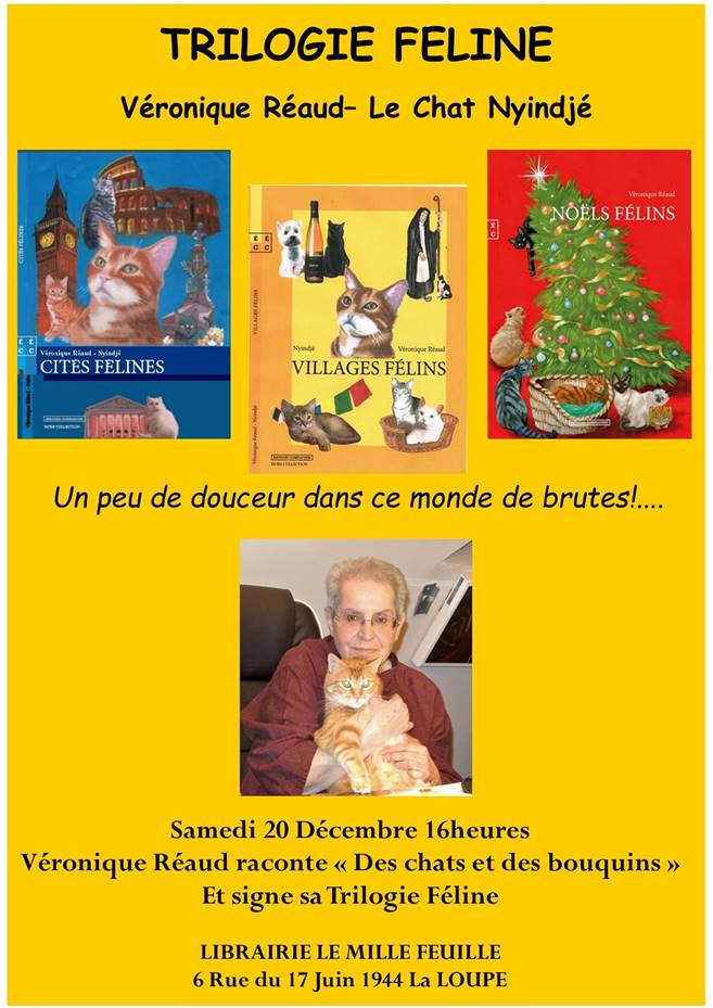 Conférence Des chats et des bouquins par Véronique Réaud