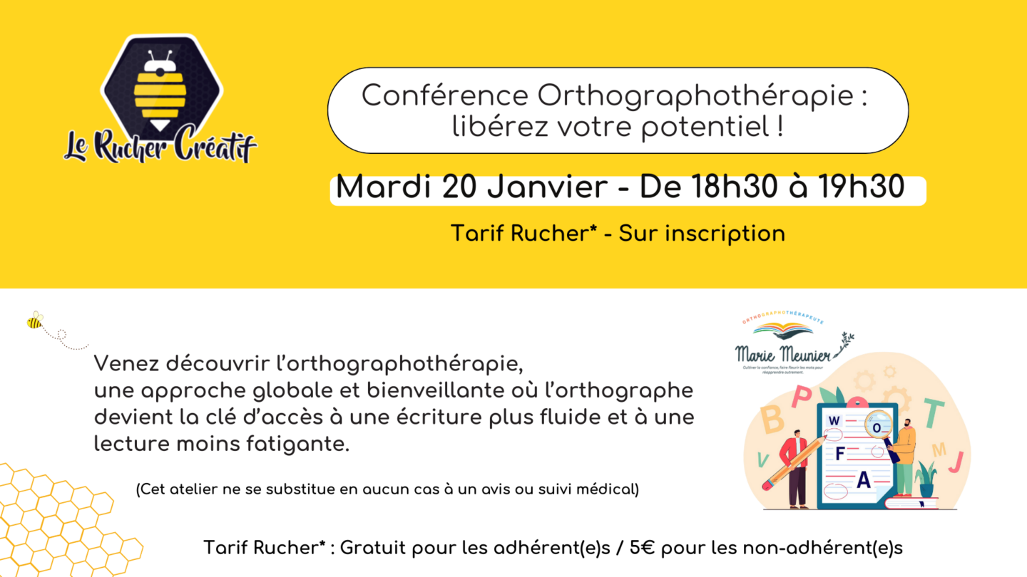Conférence Orthographothérapie libérez votre potentiel !