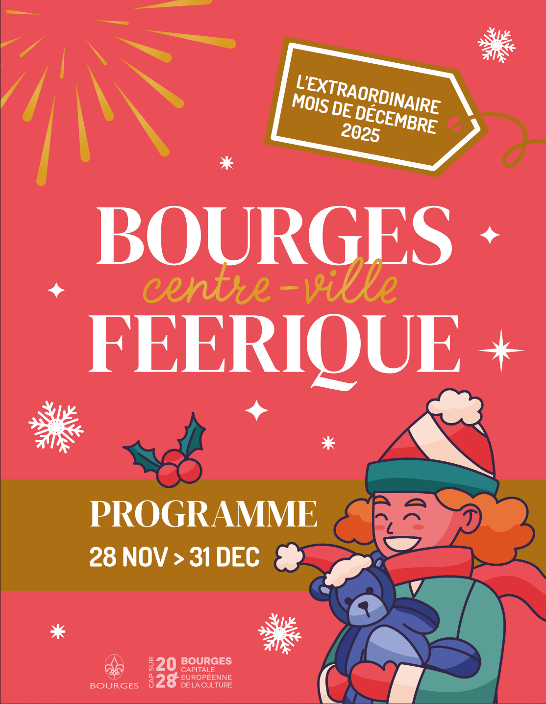 Déambulation Père Noël et sa lutine.