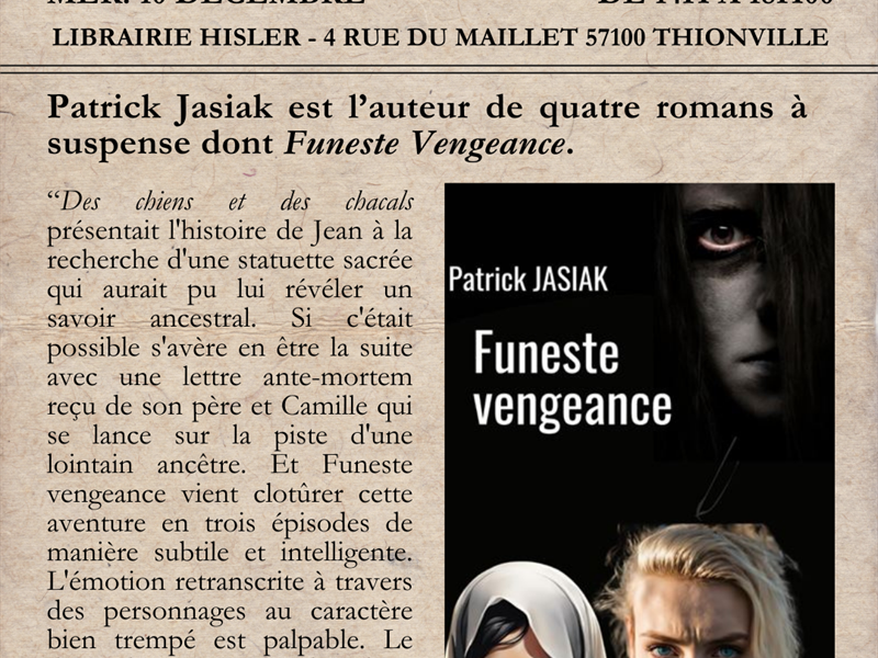 Dédicace Patrick Jasiak