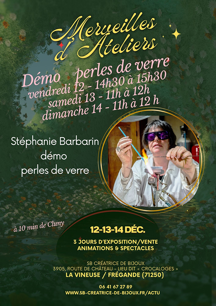 Démonstration de fabrication de perles de verre au chalumeau