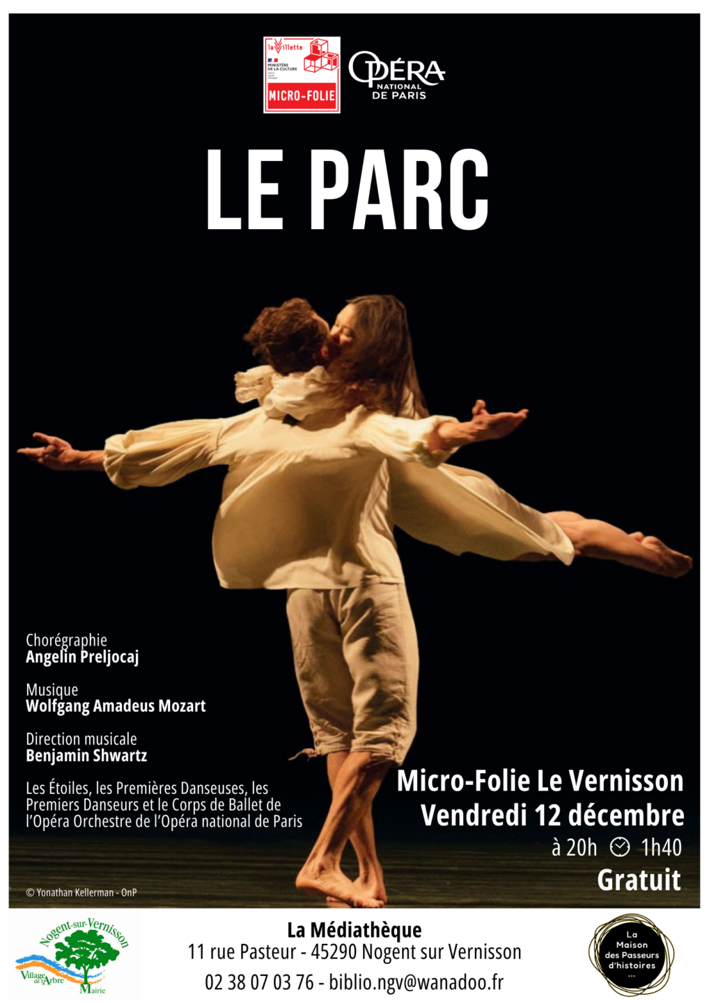 Diffusion du ballet Le Parc