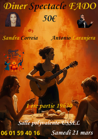 Diner spectacle Fado 3 Rue du Stade Ussel 2026-03-21 Diner spectacle Fado