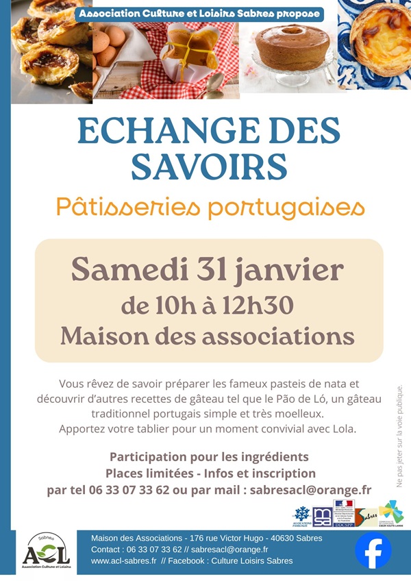 Echange des savoirs Patisseries portugaises