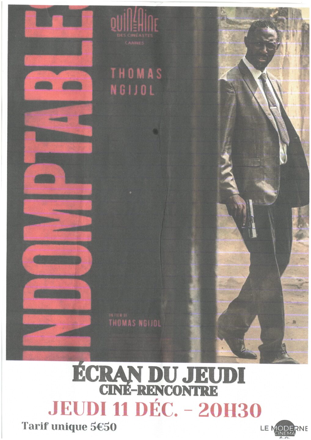 Ecran du jeudi Ciné-rencontre Indomptables