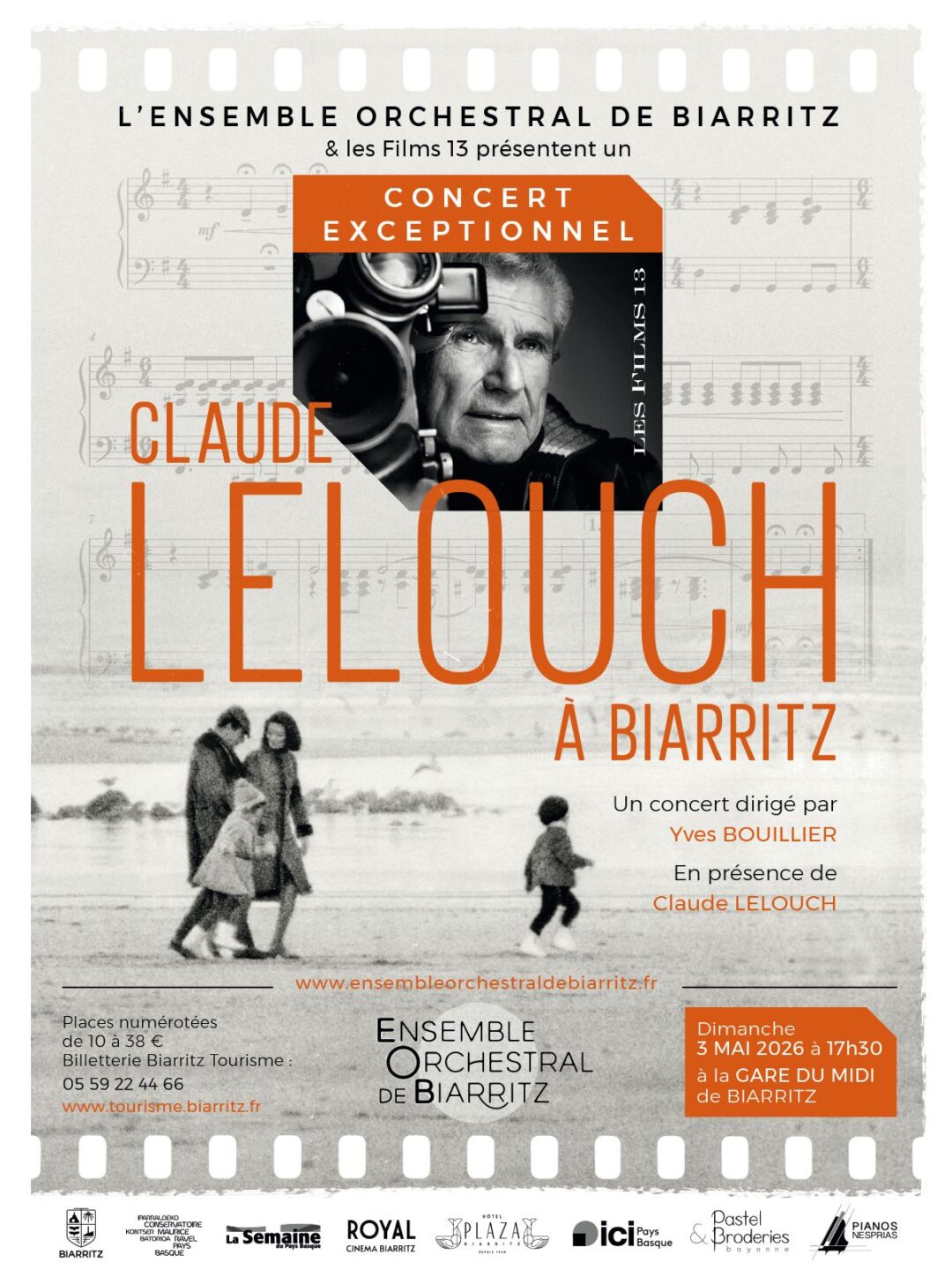 Ensemble Orchestral de Biarritz Concert Claude Lelouch à Biarritz