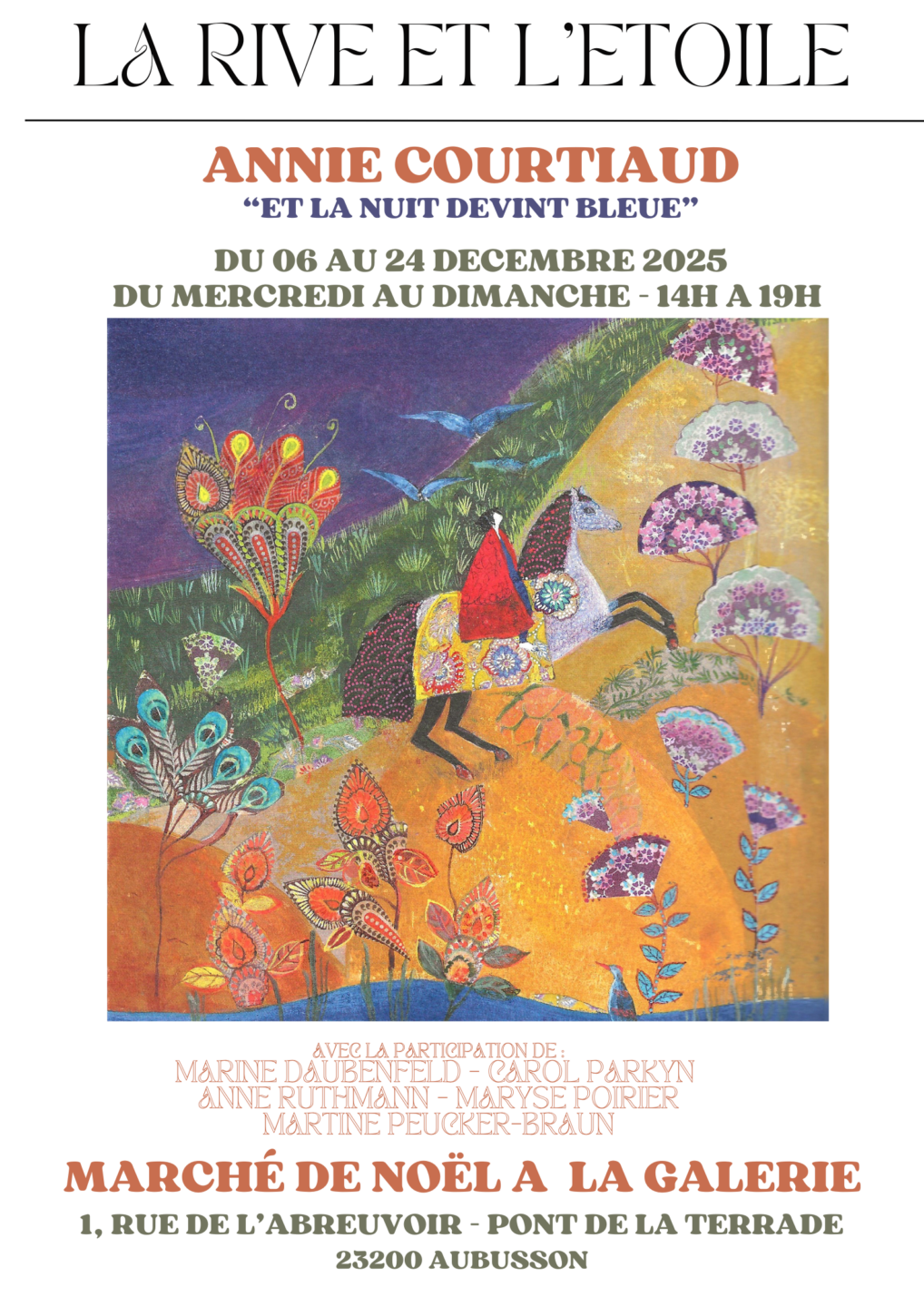 Exposition Annie Courtiaud et Marché de Noël de la galerie