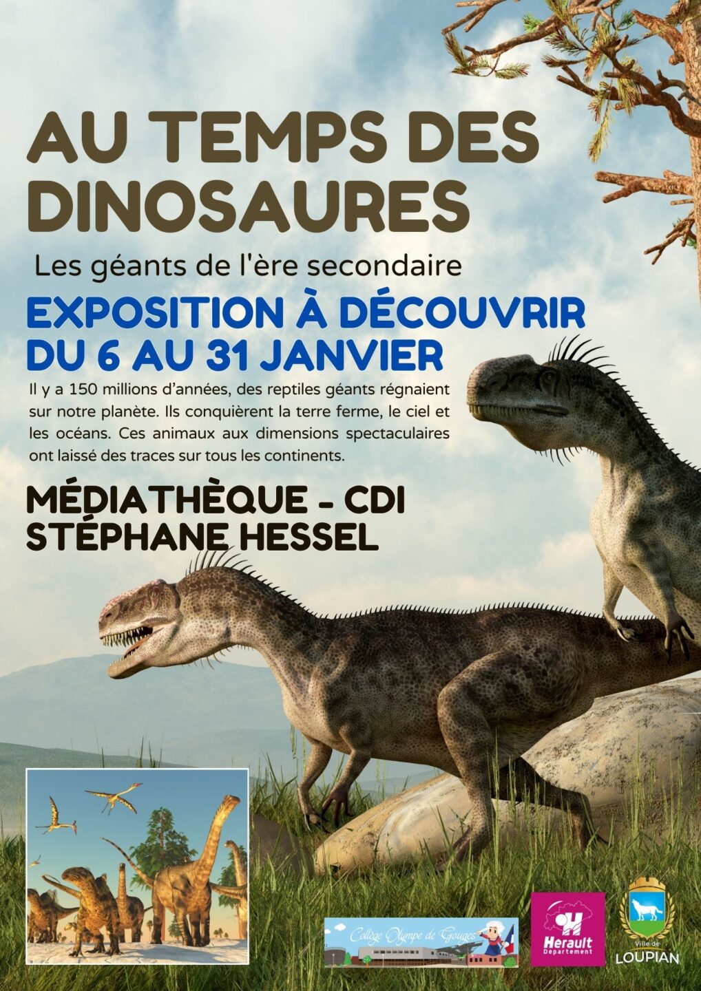EXPOSITION AU TEMPS DES DINOSAURES