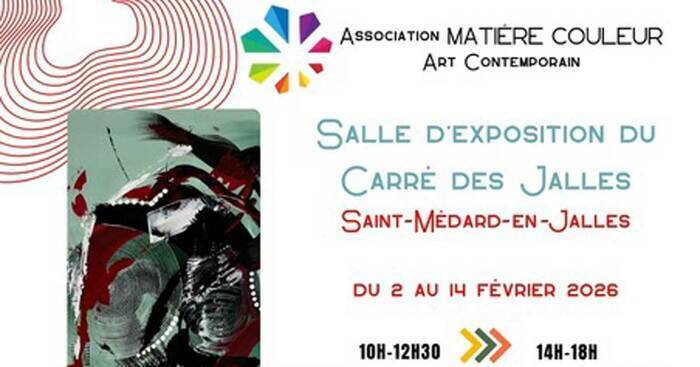 Exposition « Matière couleur » Salle d’exposition – Carré des Jalles Saint-Médard-en-Jalles Exposition "Matière couleur" Salle d'exposition - Carré des Jalles Saint-Médard-en-Jalles