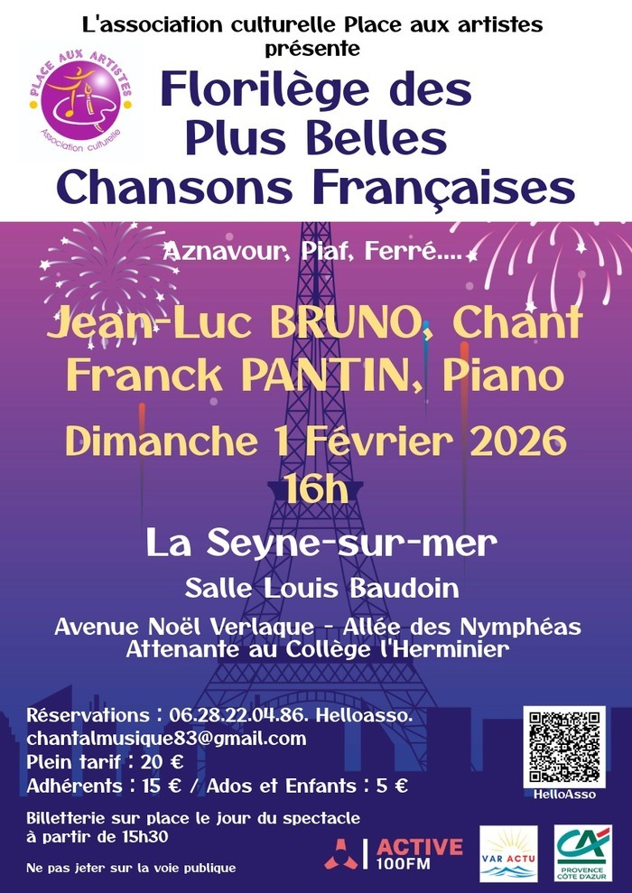 Florilège des plus belles chansons françaises Salle Louis Baudoin La Seyne-sur-Mer