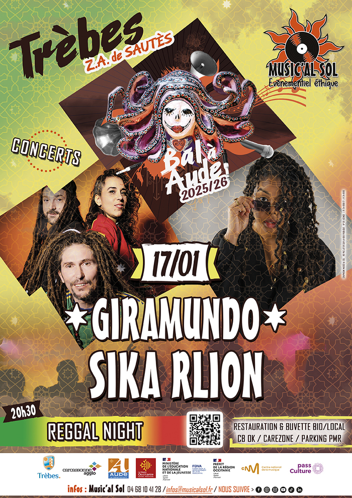 GIRAMUNDO + SIKA RLION - Reggal Night concerts Bal à Aude Trèbes
