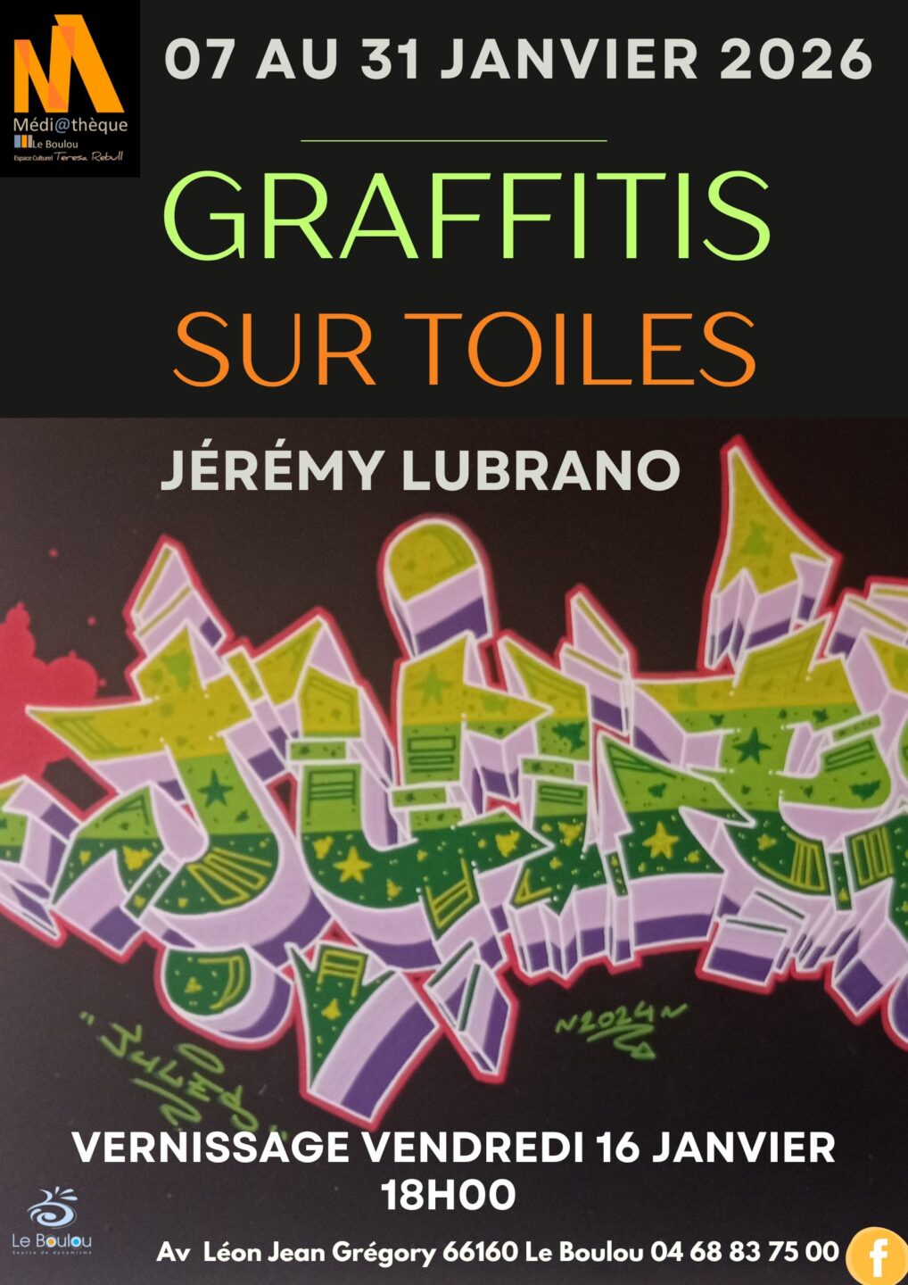GRAFFITIS SUR TOILES DE JEREMY LUBRANO