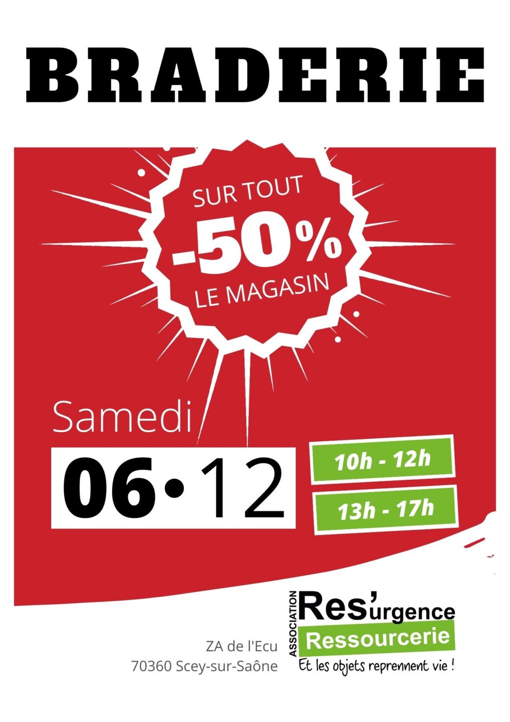 Grande Braderie de Noël à la ressourcerie